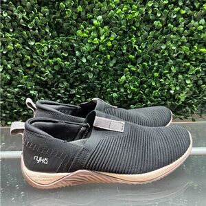 Ryka Black and Tan Slip-On Shoes